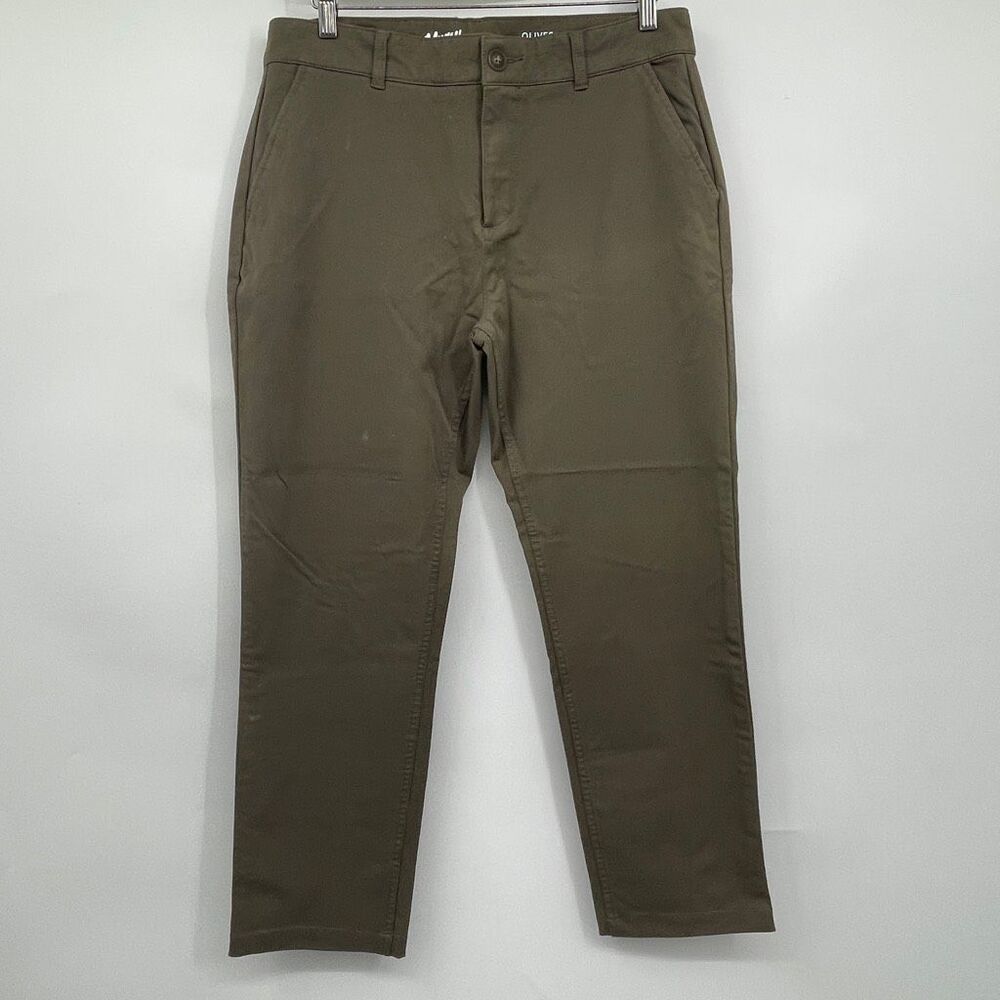 Men's Olive Chino Pants - Classic Slim Fit